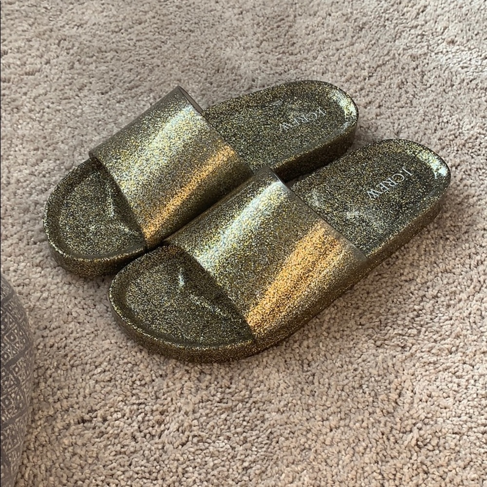 Jcrew glitter slides